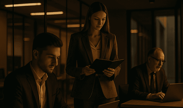 Business team working in office
